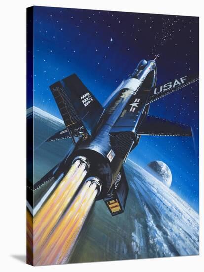 X-15 Rocket Plane-Wilf Hardy-Stretched Canvas