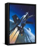 X-15 Rocket Plane-Wilf Hardy-Framed Stretched Canvas