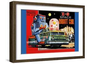 X-9 Space Robot Car-null-Framed Art Print