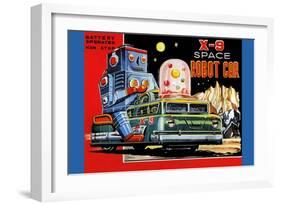 X-9 Space Robot Car-null-Framed Art Print