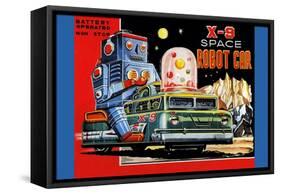 X-9 Space Robot Car-null-Framed Stretched Canvas