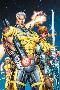 X-Force No.1 Cover: Cable, Shatterstar and Cannonball-Rob Liefeld-Lamina Framed Poster