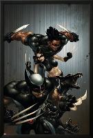 X-Force No.1 Cover: Wolverine, X-23, Wolfsbane and Warpath-Clayton Crain-Lamina Framed Poster