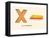 X is a xylophone-null-Framed Stretched Canvas