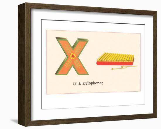 X is a xylophone-null-Framed Art Print