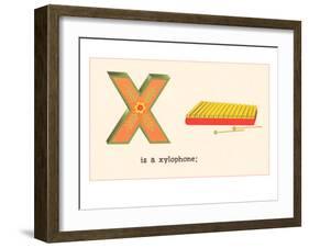 X is a xylophone-null-Framed Art Print