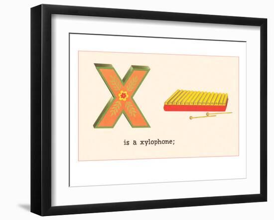 X is a xylophone-null-Framed Art Print