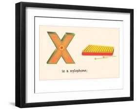 X is a xylophone-null-Framed Art Print