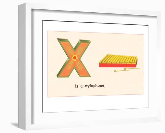 X is a xylophone-null-Framed Art Print