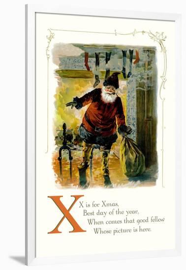 X is for Xmas-null-Framed Art Print