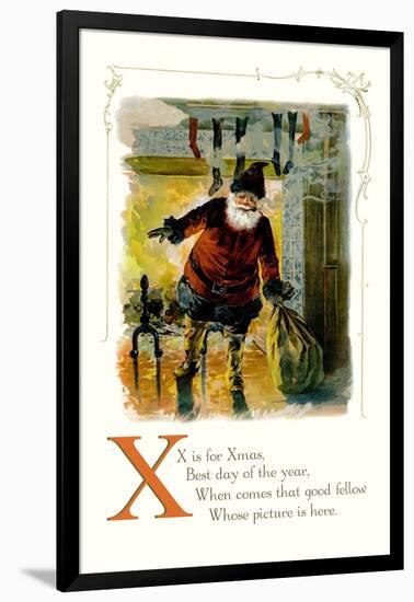 X is for Xmas-null-Framed Art Print