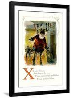 X is for Xmas-null-Framed Art Print