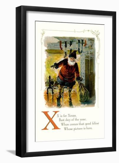 X is for Xmas-null-Framed Art Print