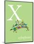 X is for Xylophone (green)-Theodor (Dr. Seuss) Geisel-Mounted Art Print