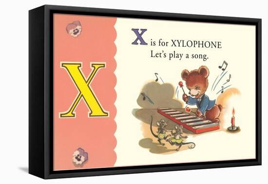 X is for Xylophone-null-Framed Stretched Canvas