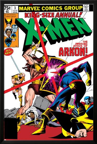 X-Men Annual No.3 Cover: Cyclops, Arkon and X-Men-Frank Miller-Lamina Framed Poster