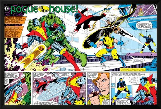 X-Men Annual No.3 Group: Colossus, Nightcrawler, Wolverine, Storm, Cyclops and X-Men-George Perez-Lamina Framed Poster