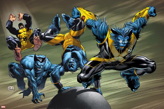 X-Men Evolutions No.1: Beast-Lee Weeks-Lamina Framed Poster