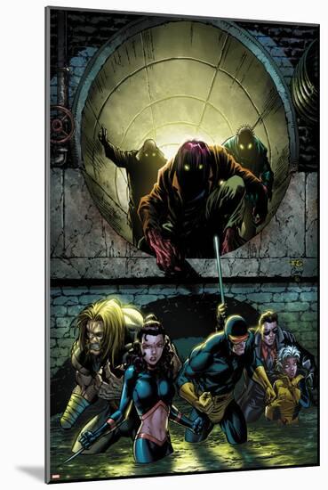 X-Men Forever 2 No.5 Cover: Sabretooth, Kitty Pryde, Cyclops, Storm, and Gambit Walking-Tom Grummett-Mounted Poster