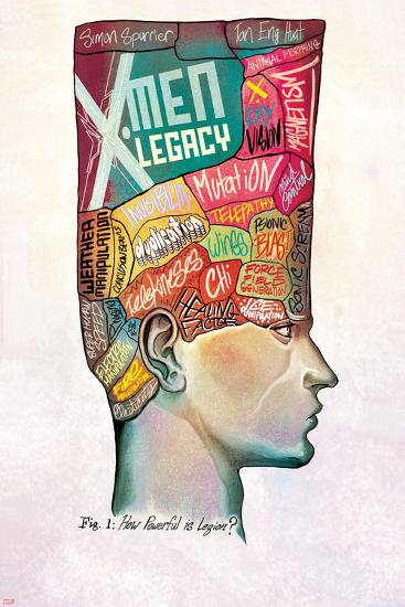 X-Men Legacy #9 Cover: Legion-Mike Del Mundo-Lamina Framed Poster