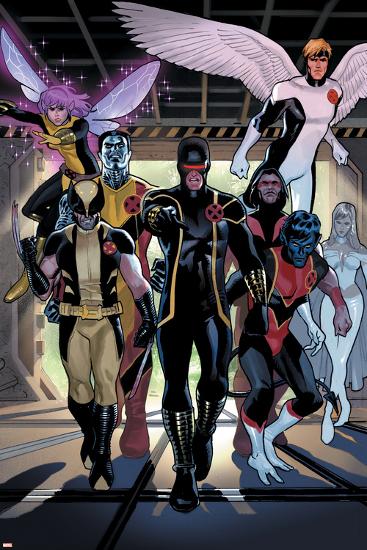 X-Men Legacy Annual No.1 Group: Cyclops, Wolverine, Nightcrawler and Angel-Daniel Acuna-Lamina Framed Poster