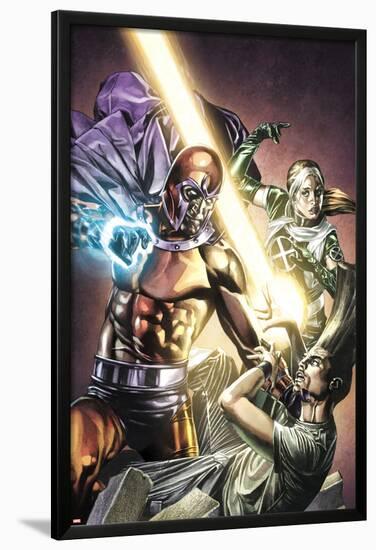 X-Men Legacy No.251 Cover: Legion, Magneto, and Rogue-Mico Suayan-Lamina Framed Poster