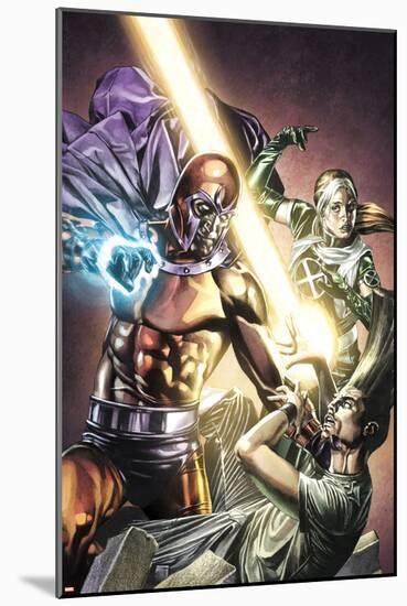 X-Men Legacy No.251 Cover: Legion, Magneto, and Rogue-Mico Suayan-Mounted Poster