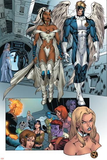 X-Men: Manifest Destiny No.2 Group: Storm, Angel and Emma Frost-Michael Ryan-Lamina Framed Poster