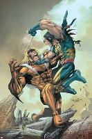 X-Men No.164 Cover: Wolverine and Sabretooth-Salvador Larroca-Lamina Framed Poster