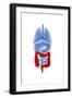 X-Ray Image of Internal Organs with Large Intestine Highlighted in Red-null-Framed Art Print