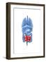 X-Ray Image of Internal Organs with Small Intestine Highlighted in Red-null-Framed Art Print