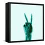 X-Ray of Hand Doing Peace Sign-null-Framed Stretched Canvas