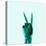 X-Ray of Hand Doing Peace Sign-null-Stretched Canvas