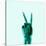 X-Ray of Hand Doing Peace Sign-null-Stretched Canvas