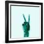 X-Ray of Hand Doing Peace Sign-null-Framed Photographic Print