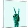 X-Ray of Hand Doing Peace Sign-null-Mounted Photographic Print