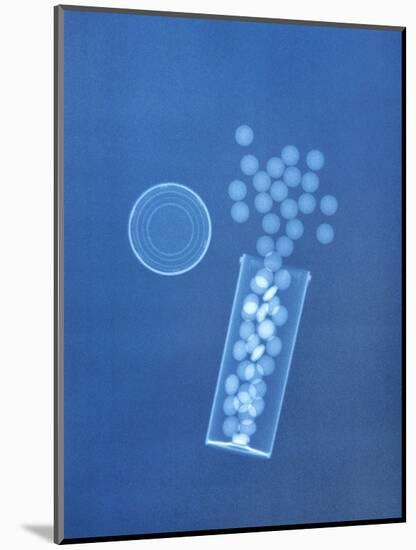 X-ray of Pills and Pill Bottle-Chris Rogers-Mounted Photographic Print