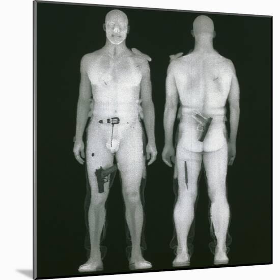 X-ray Views of Man During BodySearch Surveillance-null-Mounted Photographic Print