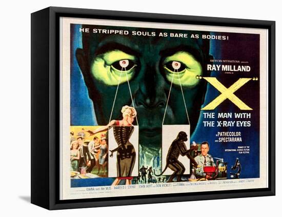 X-The Man With the X-Ray Eyes, Bottom Right: Ray Milland, 1963-null-Framed Stretched Canvas