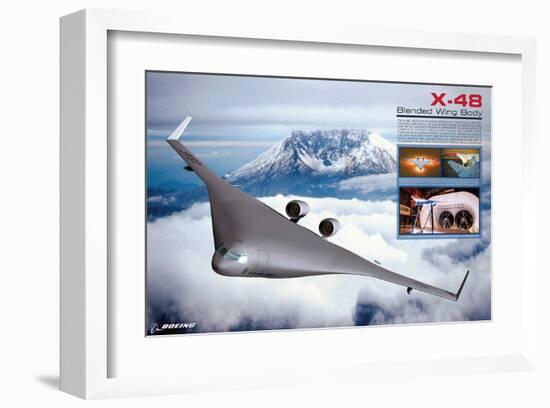 X48 Blended Wing Body-null-Framed Art Print