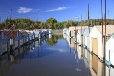 Boat Houses-X51hz-Stretched Canvas