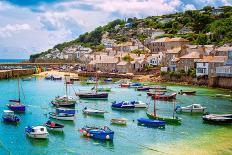 Fishing Port of Mousehole Village, Cornwall, England-Xantana-Framed Photographic Print