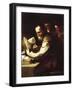 Xanthippe Pouring Water onto Socrates' Neck-Luca Giordano-Framed Giclee Print