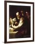 Xanthippe Pouring Water onto Socrates' Neck-Luca Giordano-Framed Giclee Print