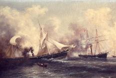 U.S.S. Kearsarge Sinking the Alabama-Xanthus Russell Smith-Laminated Giclee Print