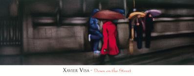 Down On The Street-Xavier Visa-Framed Art Print