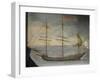 Xebec with Poplar Frame from Genoese Navy, Detail from Portrait of Captain De Andreis-null-Framed Giclee Print