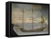Xebec with Poplar Frame from Genoese Navy, Detail from Portrait of Captain De Andreis-null-Framed Stretched Canvas