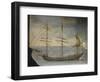 Xebec with Poplar Frame from Genoese Navy, Detail from Portrait of Captain De Andreis-null-Framed Giclee Print