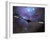 Xeelee Nightfighters, Inspired by the Novels of Stephen Baxter-Stocktrek Images-Framed Photographic Print